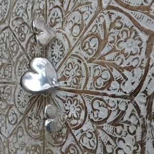 925 Silver Heart Earrings and Ring Set